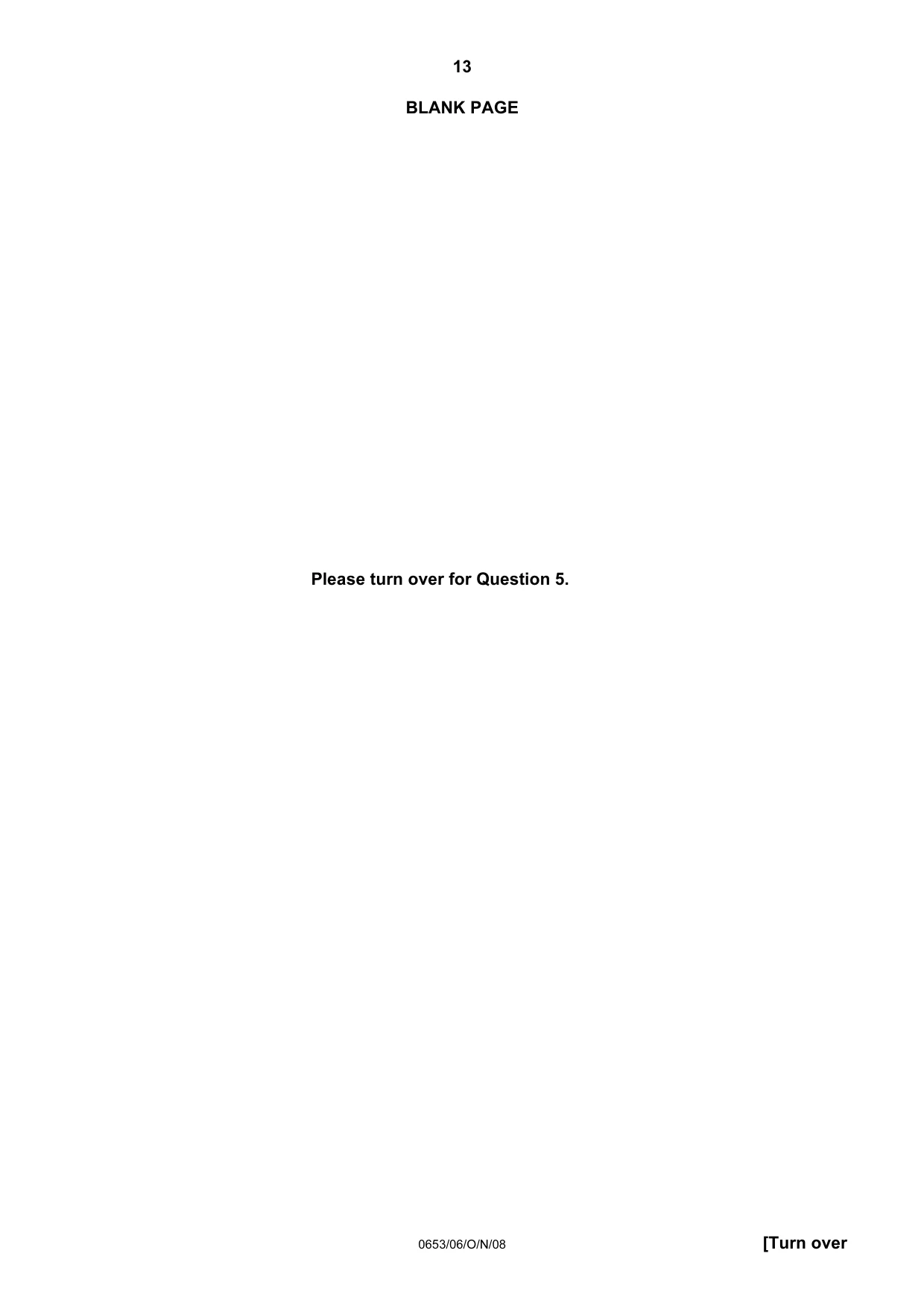 Cambridge IGCSE Science - Combined 0653 2008 Oct/Nov Paper 6 · Variant 1 question paper, page 13 of 20