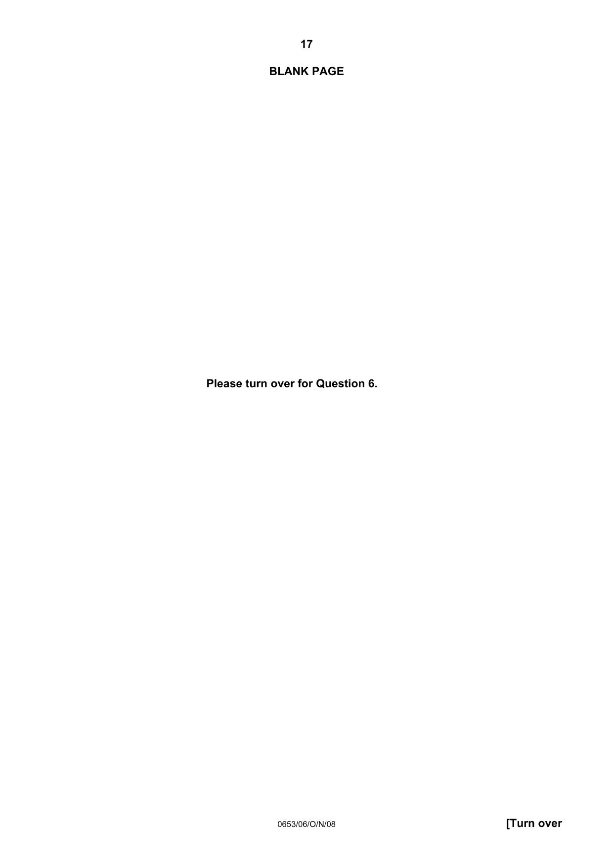 Cambridge IGCSE Science - Combined 0653 2008 Oct/Nov Paper 6 · Variant 1 question paper, page 17 of 20