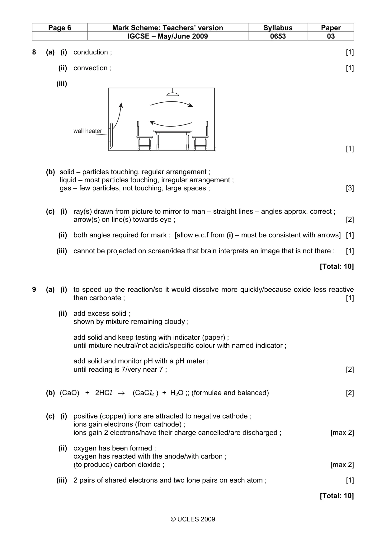 Mark scheme, page 6 of 6