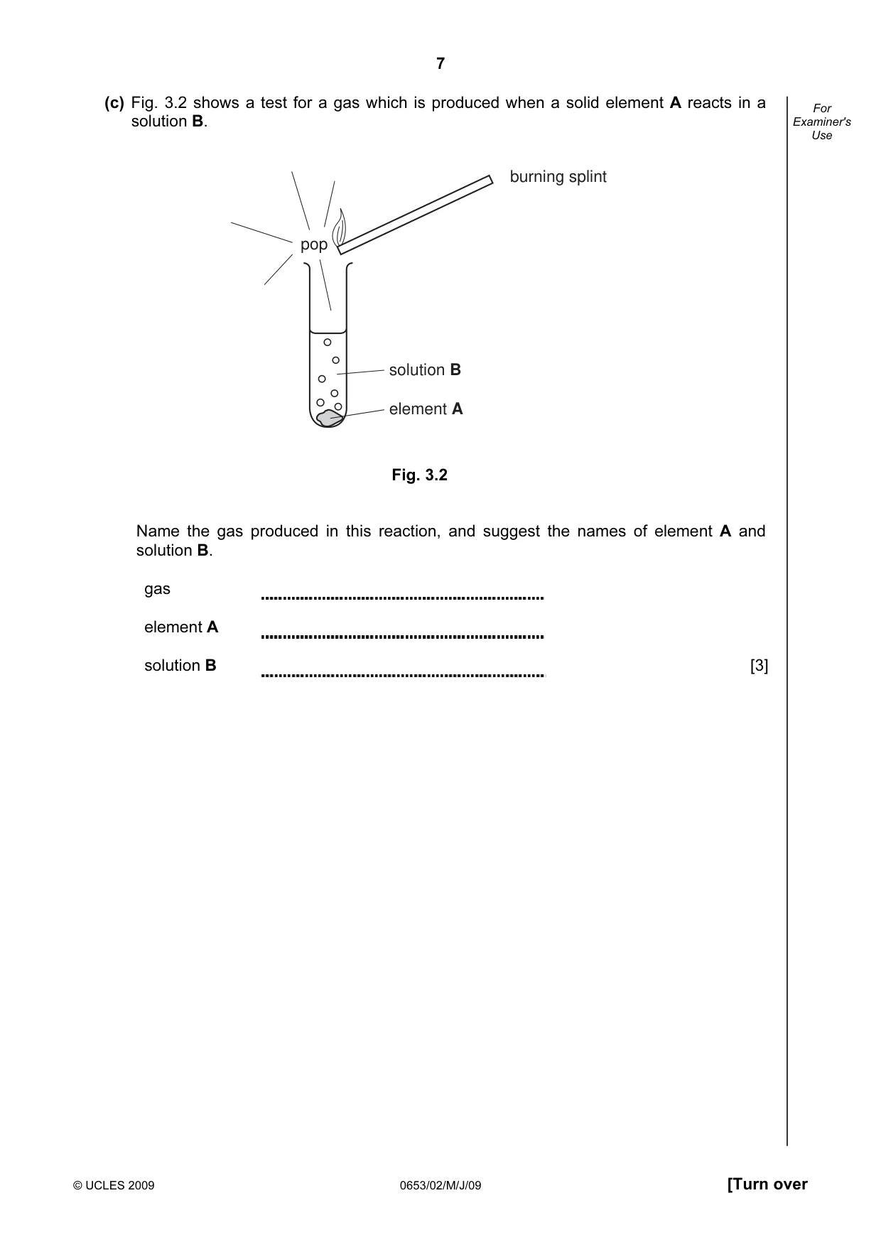 Cambridge IGCSE Science - Combined 0653 2009 May/June Paper 2 · Variant 1 question paper, page 7 of 24