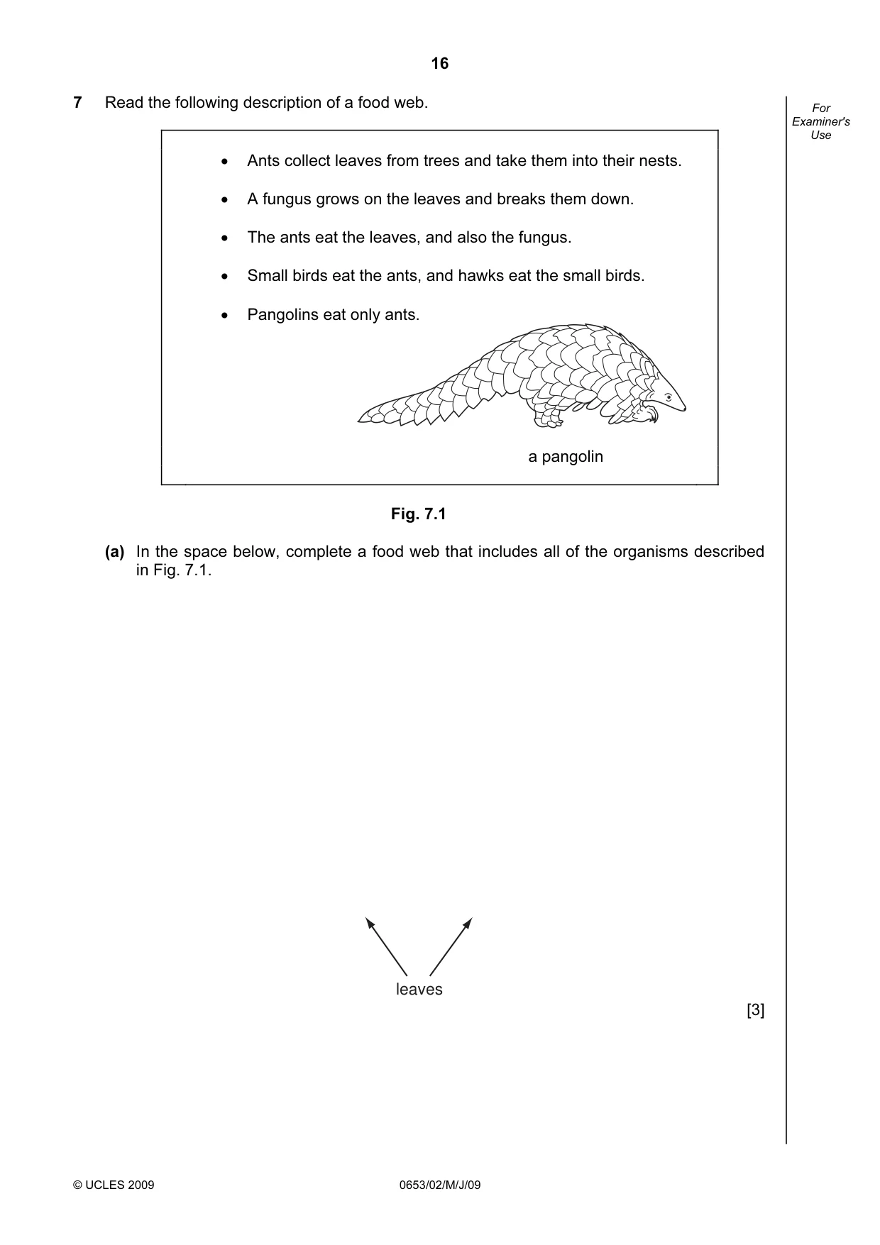 Cambridge IGCSE Science - Combined 0653 2009 May/June Paper 2 · Variant 1 question paper, page 16 of 24