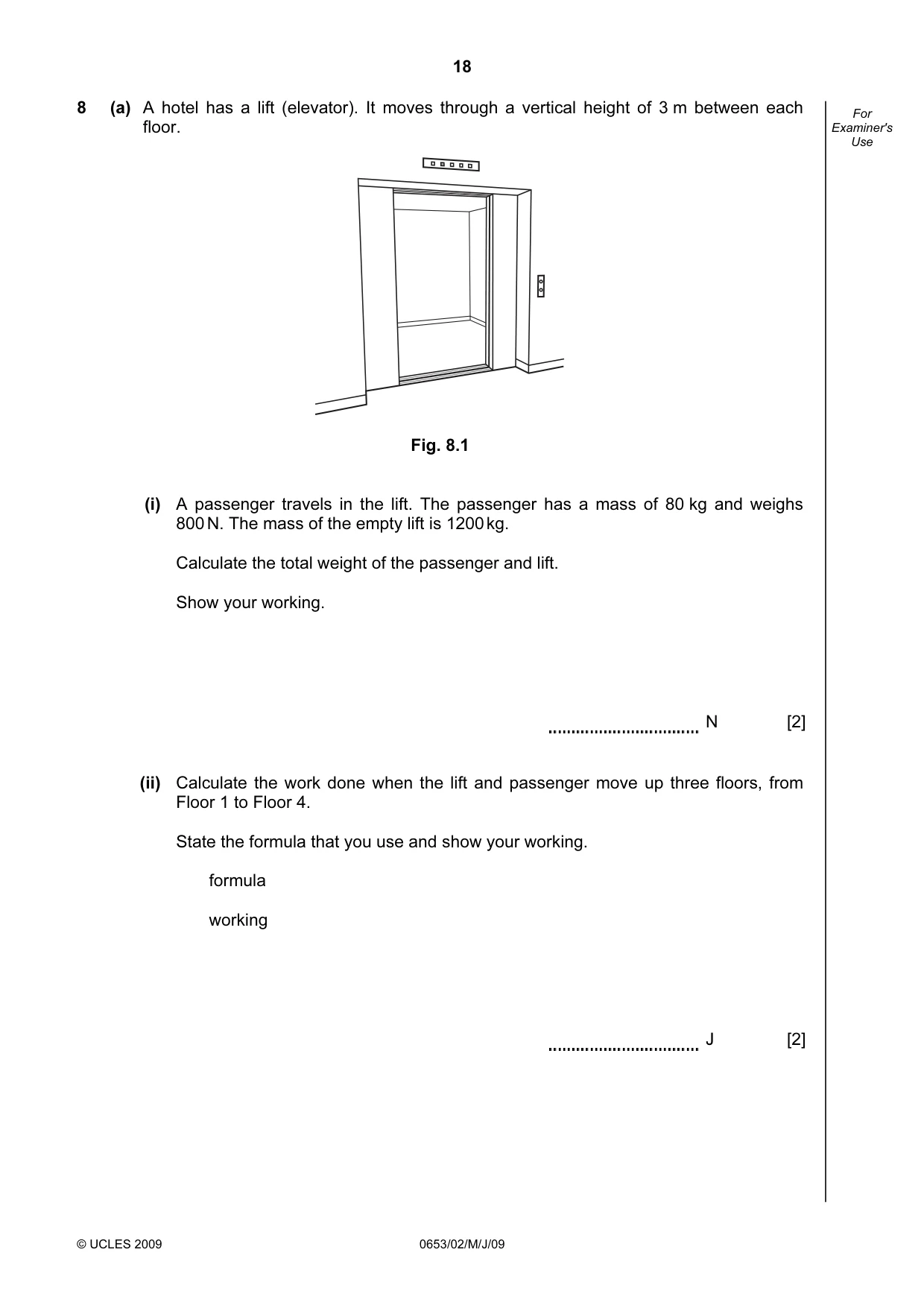 Cambridge IGCSE Science - Combined 0653 2009 May/June Paper 2 · Variant 1 question paper, page 18 of 24