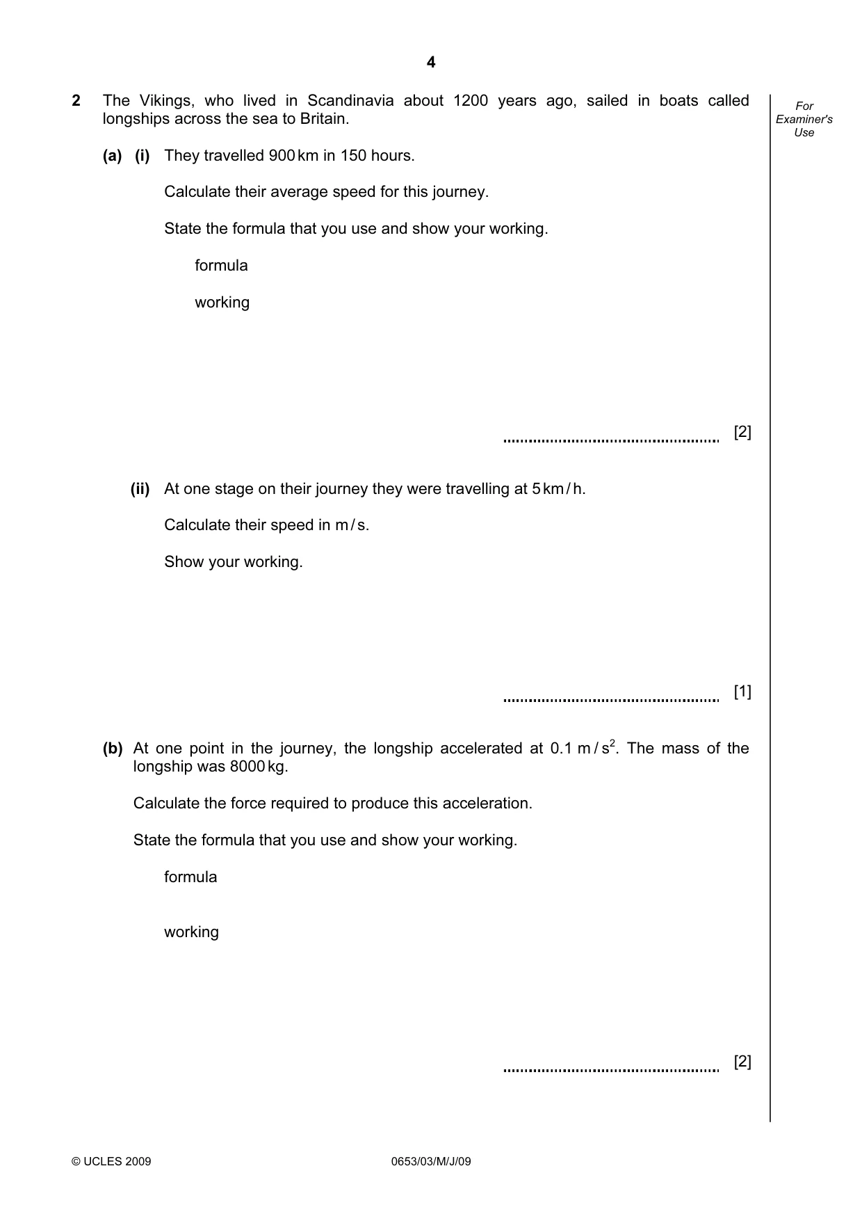 Cambridge IGCSE Science - Combined 0653 2009 May/June Paper 3 · Variant 1 question paper, page 4 of 24