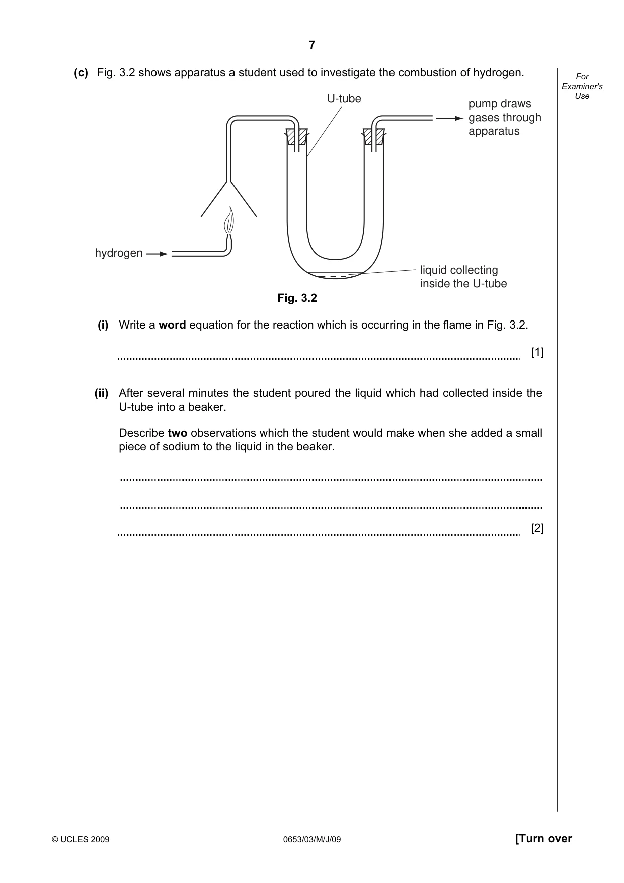 Cambridge IGCSE Science - Combined 0653 2009 May/June Paper 3 · Variant 1 question paper, page 7 of 24