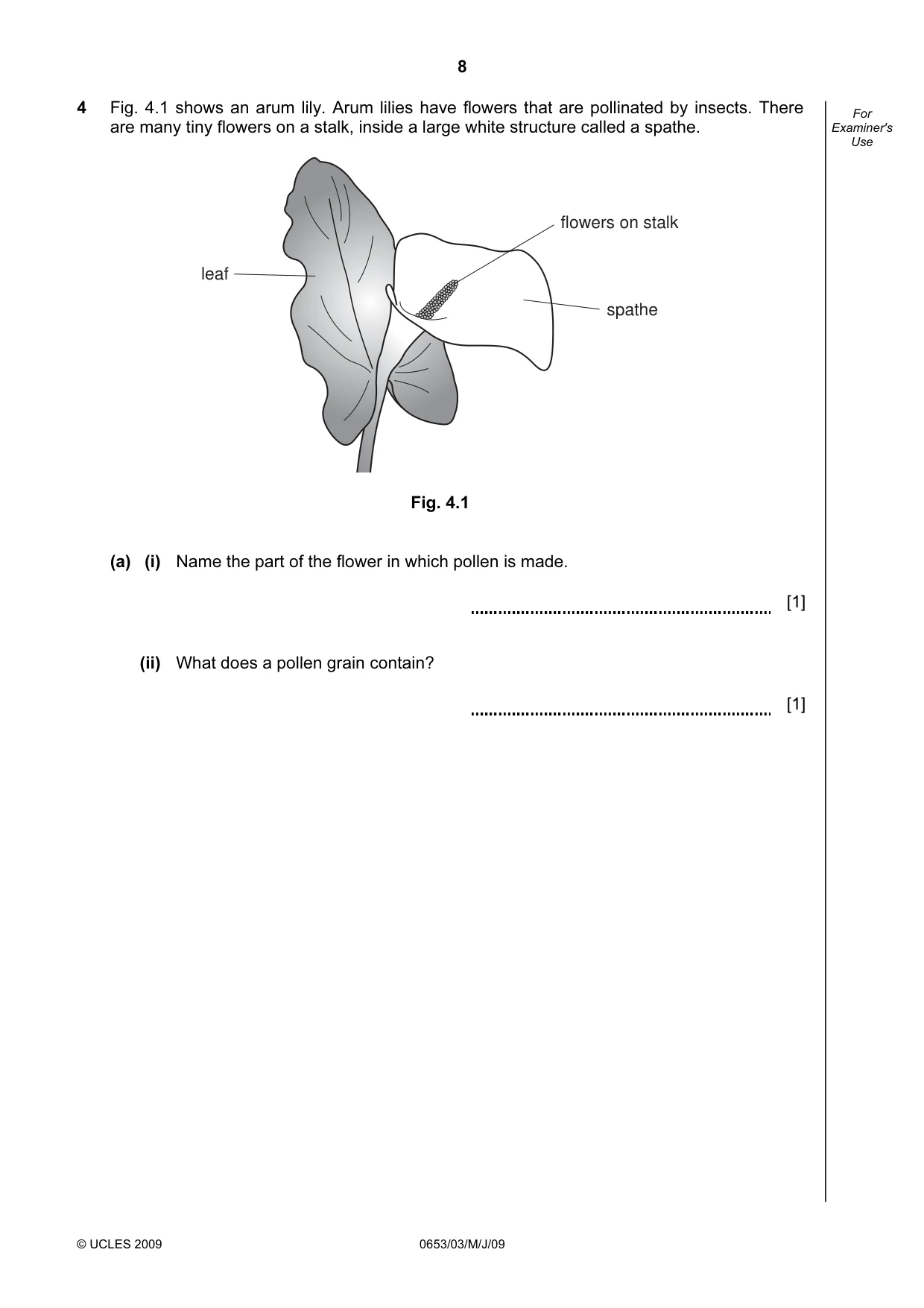 Cambridge IGCSE Science - Combined 0653 2009 May/June Paper 3 · Variant 1 question paper, page 8 of 24