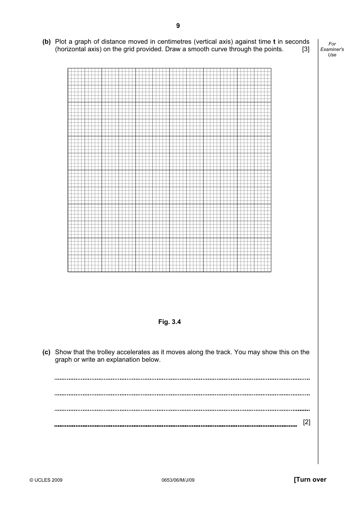 Cambridge IGCSE Science - Combined 0653 2009 May/June Paper 6 · Variant 1 question paper, page 9 of 20