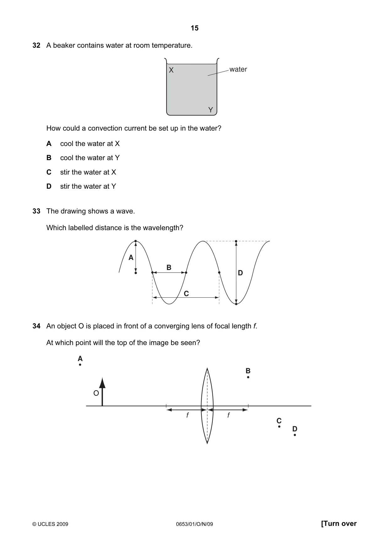 Cambridge IGCSE Science - Combined 0653 2009 Oct/Nov Paper 1 · Variant 1 question paper, page 15 of 20
