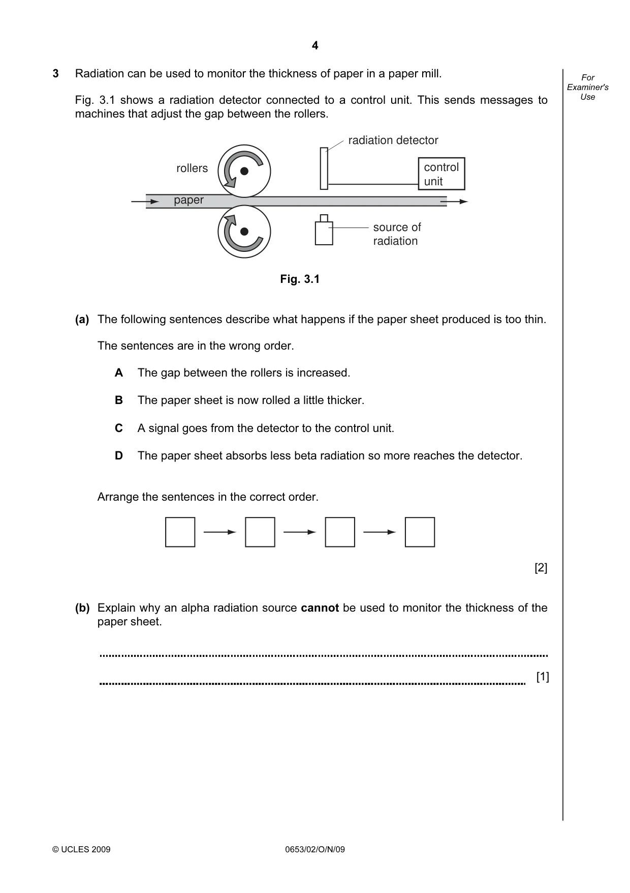 Cambridge IGCSE Science - Combined 0653 2009 Oct/Nov Paper 2 · Variant 1 question paper, page 4 of 20