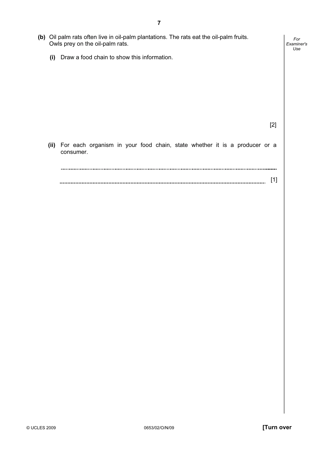 Cambridge IGCSE Science - Combined 0653 2009 Oct/Nov Paper 2 · Variant 1 question paper, page 7 of 20