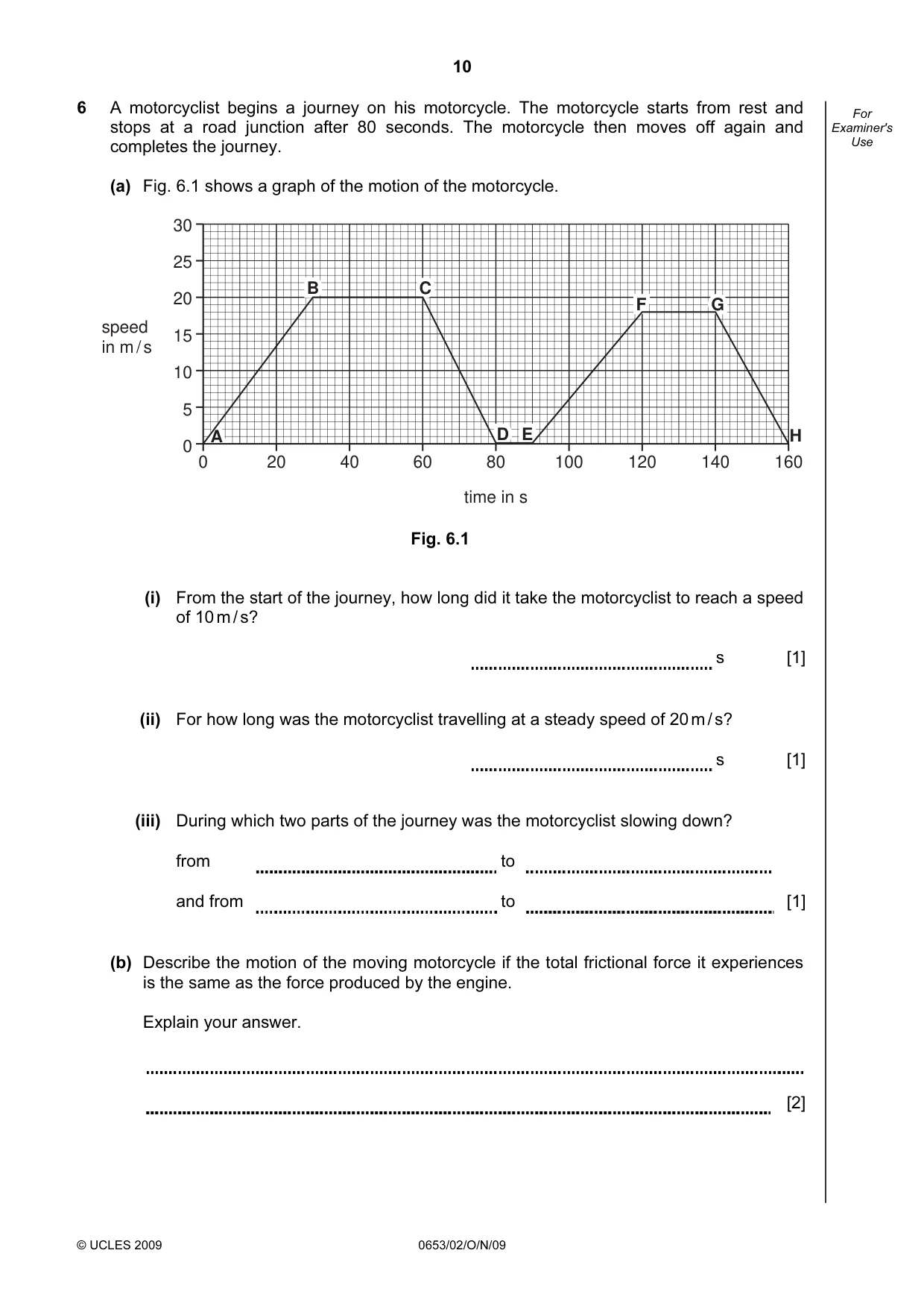 Cambridge IGCSE Science - Combined 0653 2009 Oct/Nov Paper 2 · Variant 1 question paper, page 10 of 20