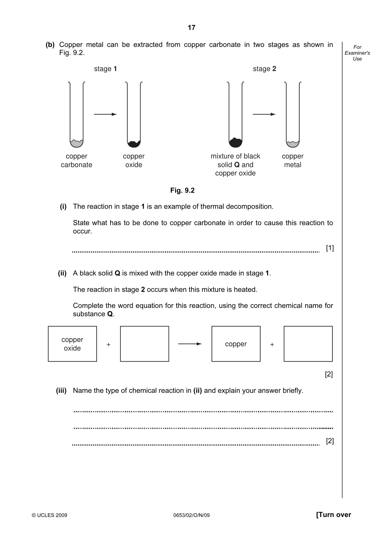 Cambridge IGCSE Science - Combined 0653 2009 Oct/Nov Paper 2 · Variant 1 question paper, page 17 of 20