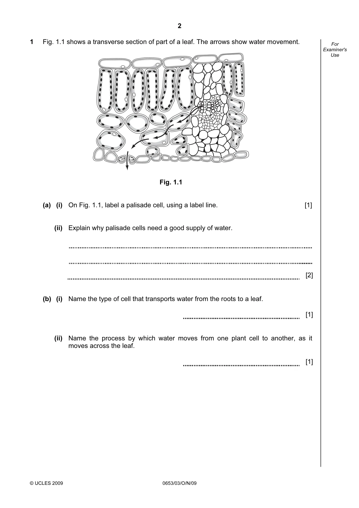 Cambridge IGCSE Science - Combined 0653 2009 Oct/Nov Paper 3 · Variant 1 question paper, page 2 of 20