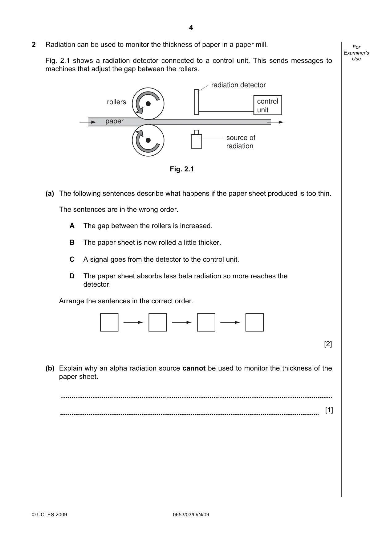 Cambridge IGCSE Science - Combined 0653 2009 Oct/Nov Paper 3 · Variant 1 question paper, page 4 of 20
