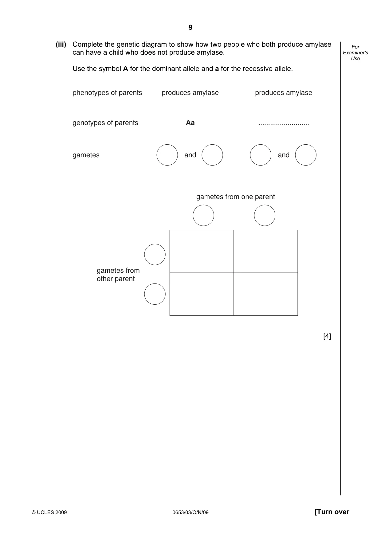 Cambridge IGCSE Science - Combined 0653 2009 Oct/Nov Paper 3 · Variant 1 question paper, page 9 of 20