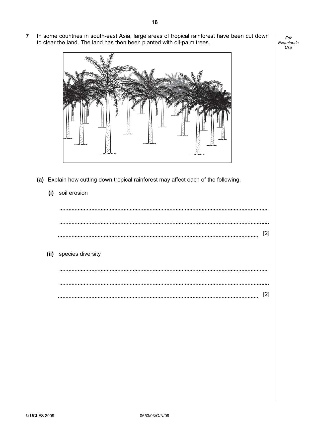 Cambridge IGCSE Science - Combined 0653 2009 Oct/Nov Paper 3 · Variant 1 question paper, page 16 of 20