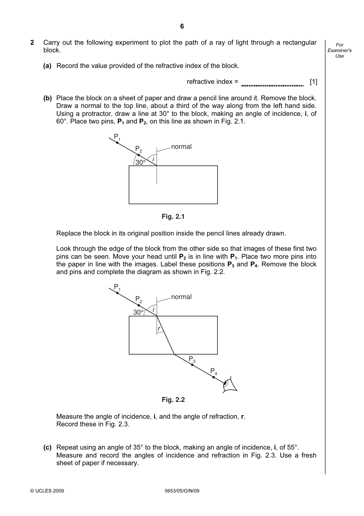 Cambridge IGCSE Science - Combined 0653 2009 Oct/Nov Paper 5 · Variant 1 question paper, page 6 of 12