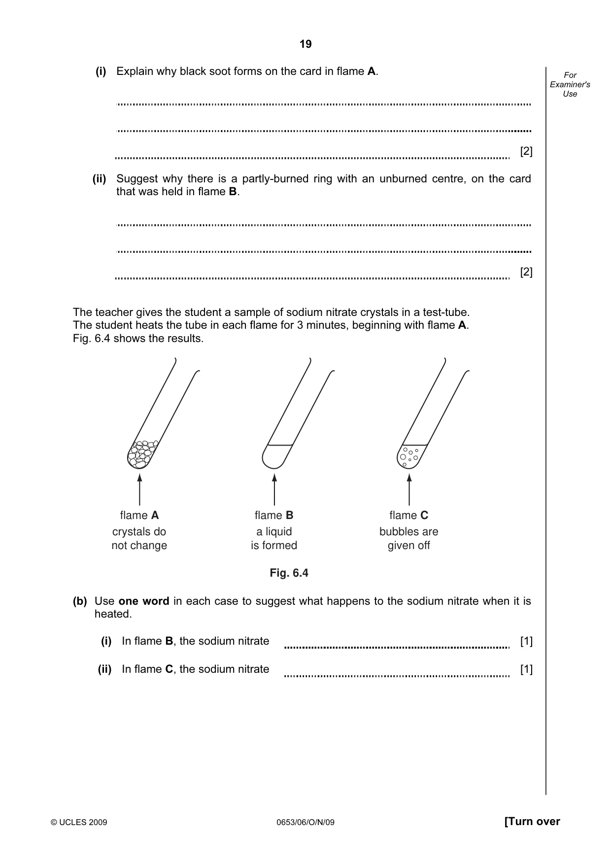 Cambridge IGCSE Science - Combined 0653 2009 Oct/Nov Paper 6 · Variant 1 question paper, page 19 of 20