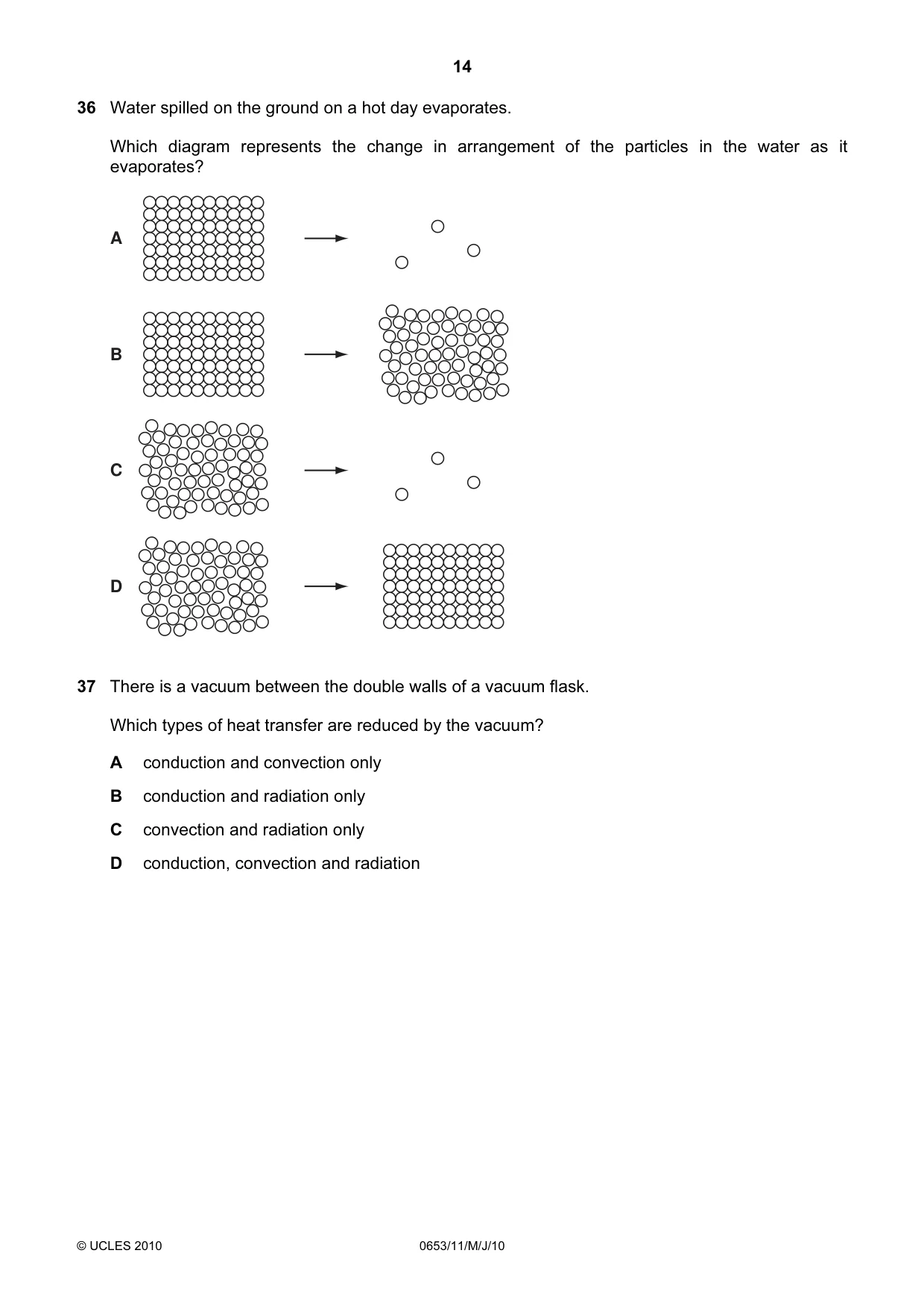 Cambridge IGCSE Science - Combined 0653 2010 May/June Paper 1 · Variant 1 question paper, page 14 of 20