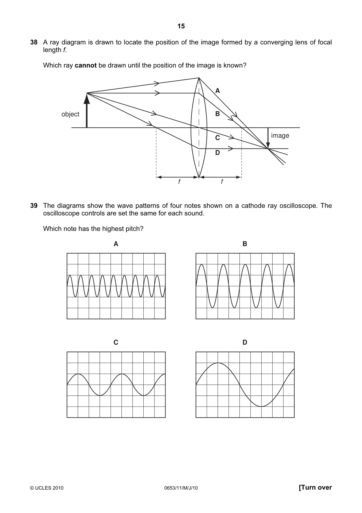 Cambridge IGCSE Science - Combined 0653 2010 May/June Paper 1 · Variant 1 question paper, page 15 of 20