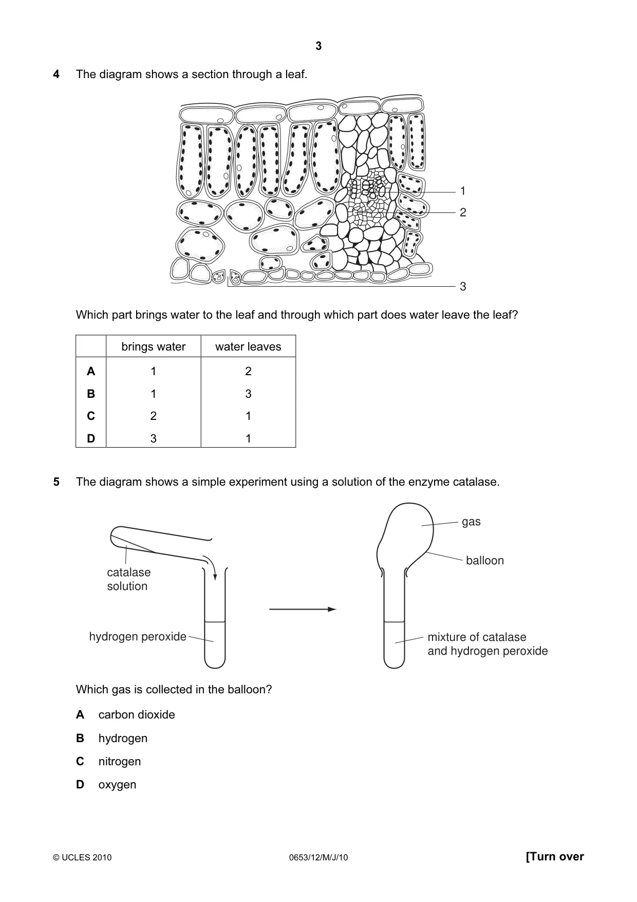 Cambridge IGCSE Science - Combined 0653 2010 May/June Paper 1 · Variant 2 question paper, page 3 of 16