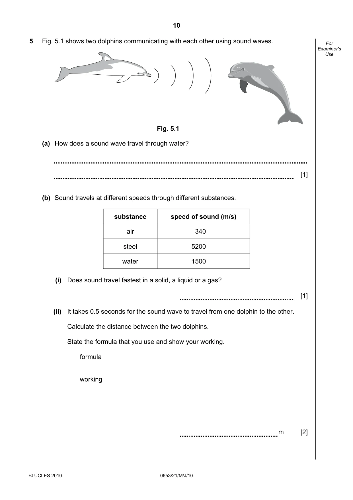 Cambridge IGCSE Science - Combined 0653 2010 May/June Paper 2 · Variant 1 question paper, page 10 of 24