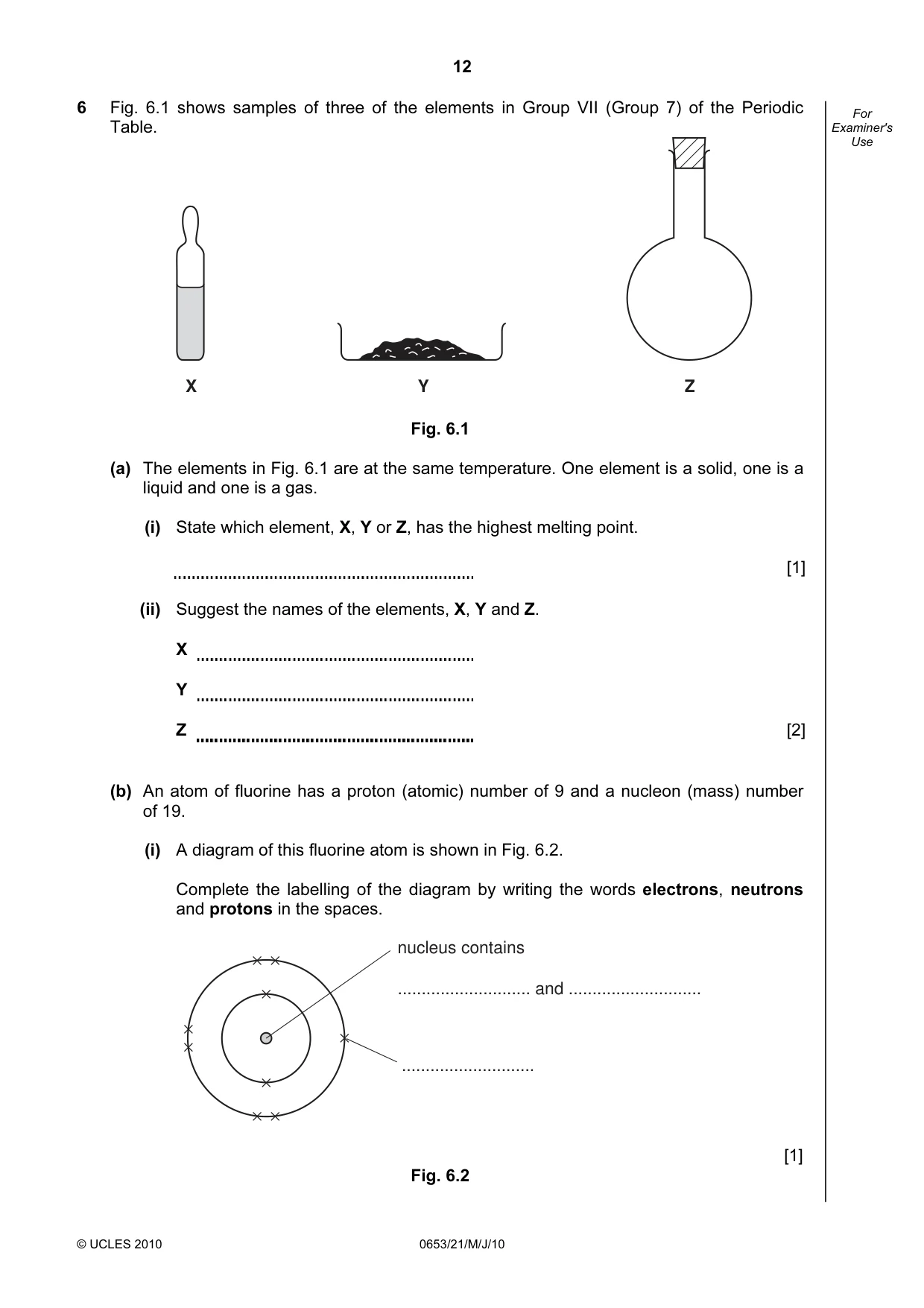 Cambridge IGCSE Science - Combined 0653 2010 May/June Paper 2 · Variant 1 question paper, page 12 of 24