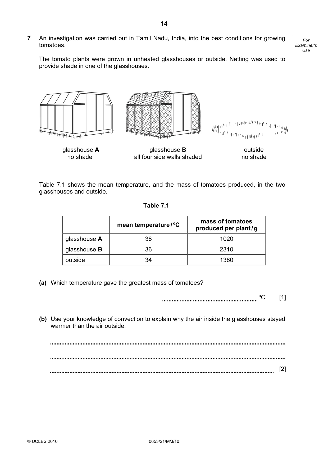Cambridge IGCSE Science - Combined 0653 2010 May/June Paper 2 · Variant 1 question paper, page 14 of 24