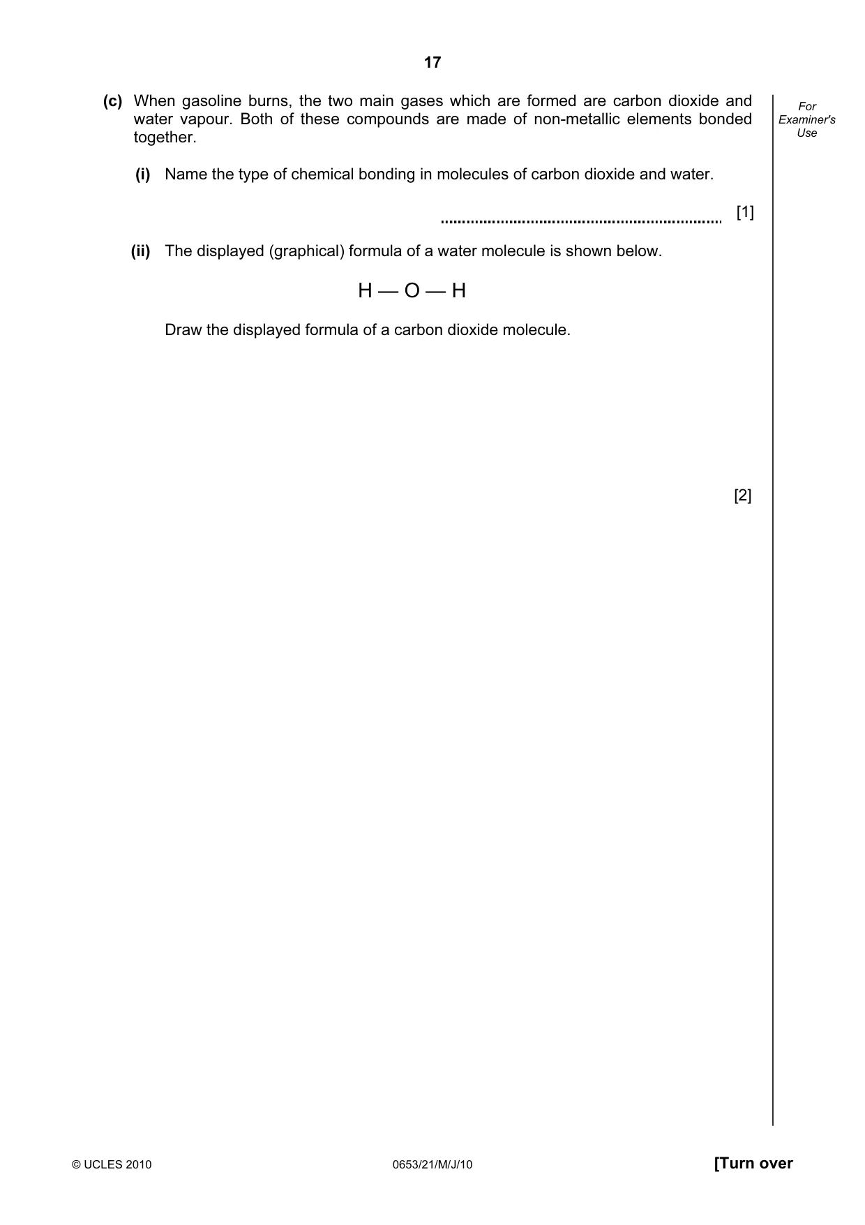 Cambridge IGCSE Science - Combined 0653 2010 May/June Paper 2 · Variant 1 question paper, page 17 of 24