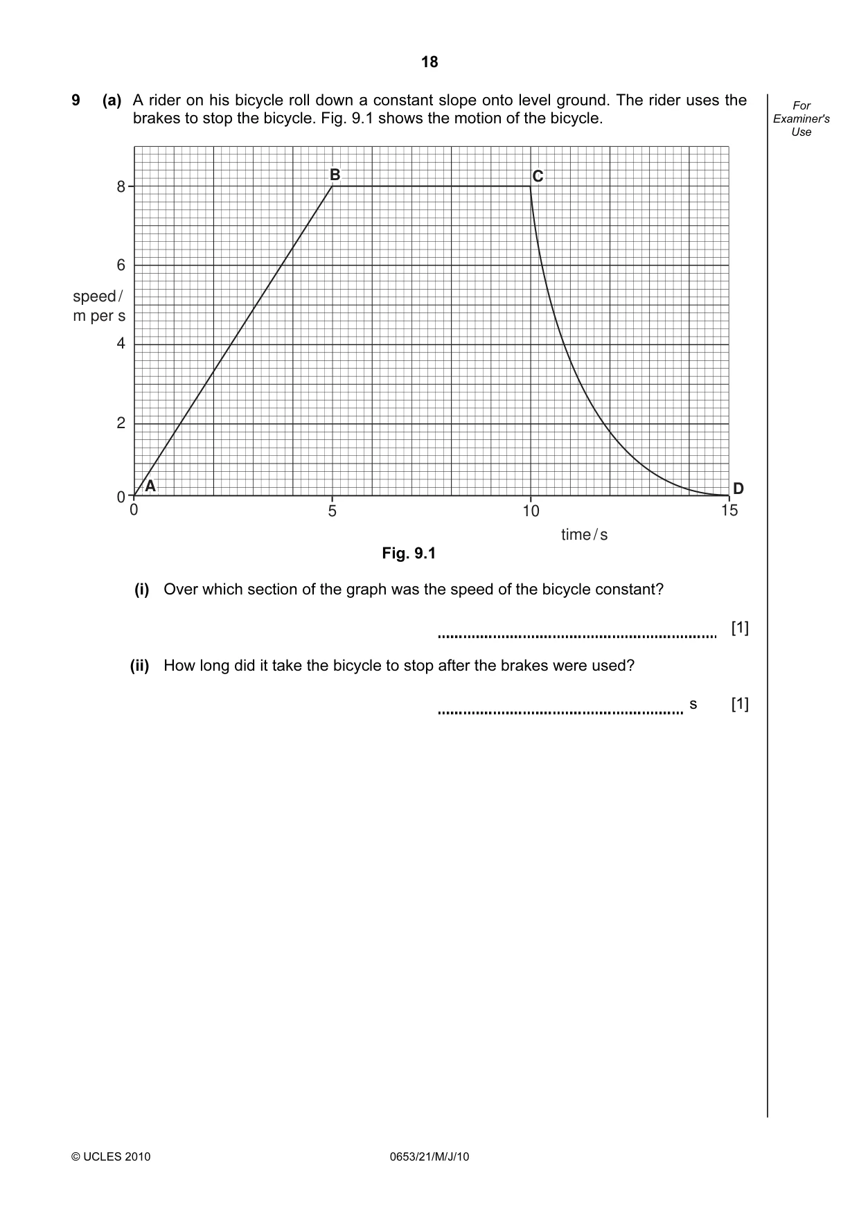 Cambridge IGCSE Science - Combined 0653 2010 May/June Paper 2 · Variant 1 question paper, page 18 of 24