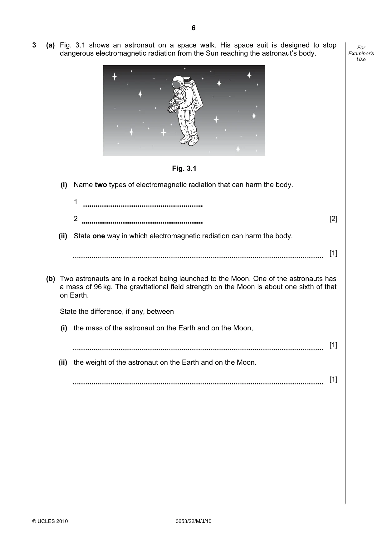 Cambridge IGCSE Science - Combined 0653 2010 May/June Paper 2 · Variant 2 question paper, page 6 of 20