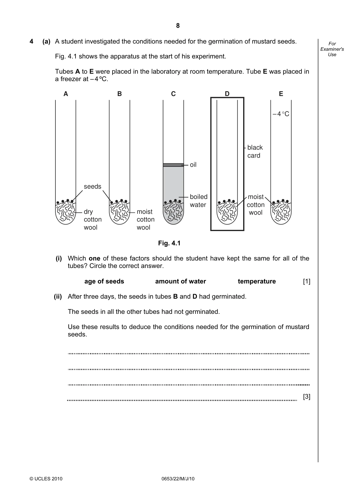 Cambridge IGCSE Science - Combined 0653 2010 May/June Paper 2 · Variant 2 question paper, page 8 of 20