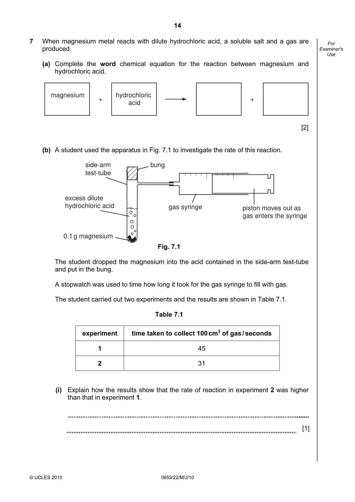 Cambridge IGCSE Science - Combined 0653 2010 May/June Paper 2 · Variant 2 question paper, page 14 of 20