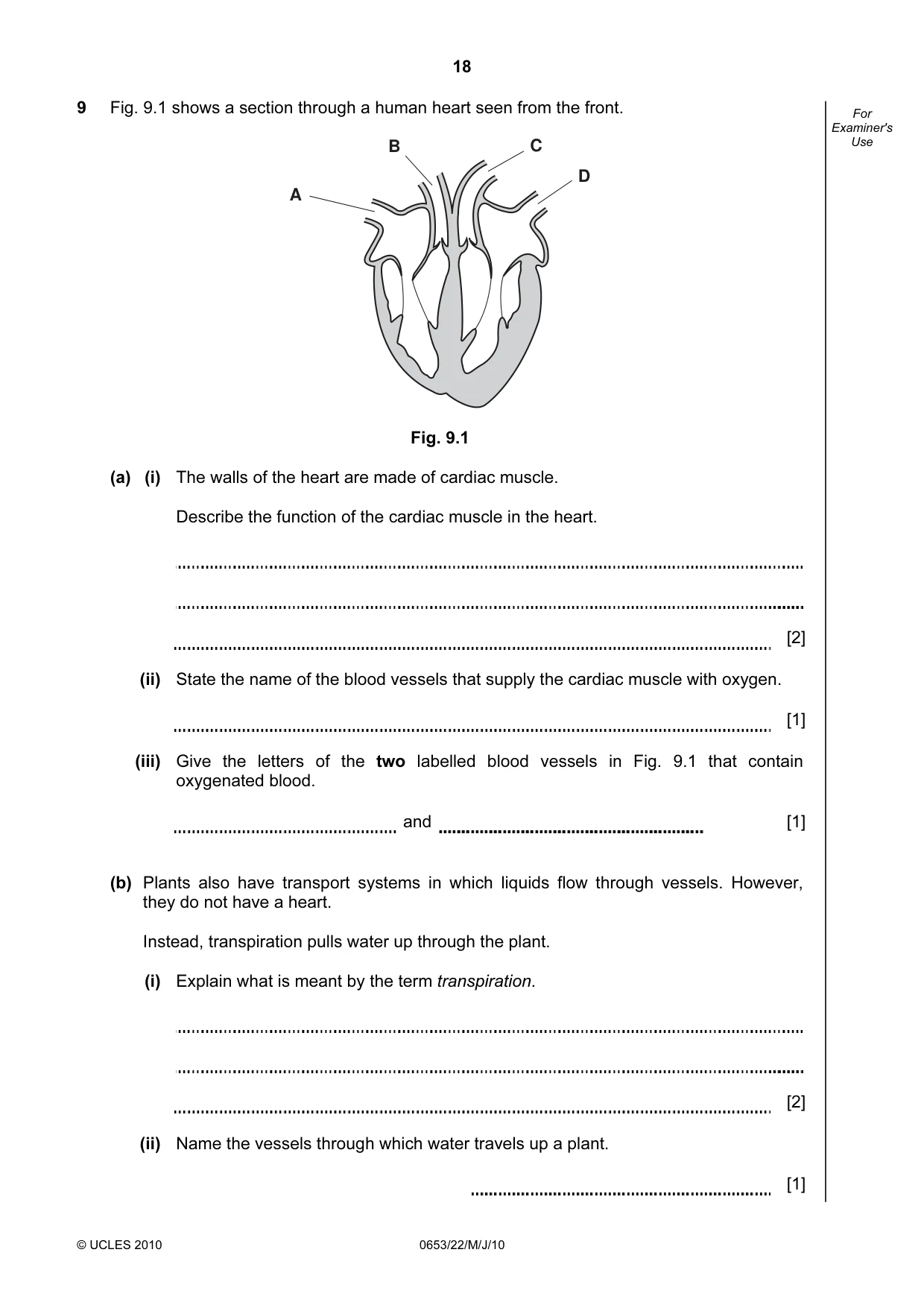 Cambridge IGCSE Science - Combined 0653 2010 May/June Paper 2 · Variant 2 question paper, page 18 of 20