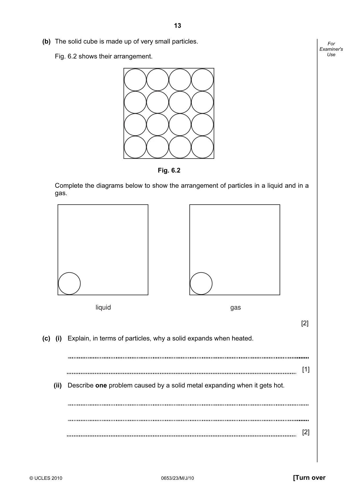 Cambridge IGCSE Science - Combined 0653 2010 May/June Paper 2 · Variant 3 question paper, page 13 of 20