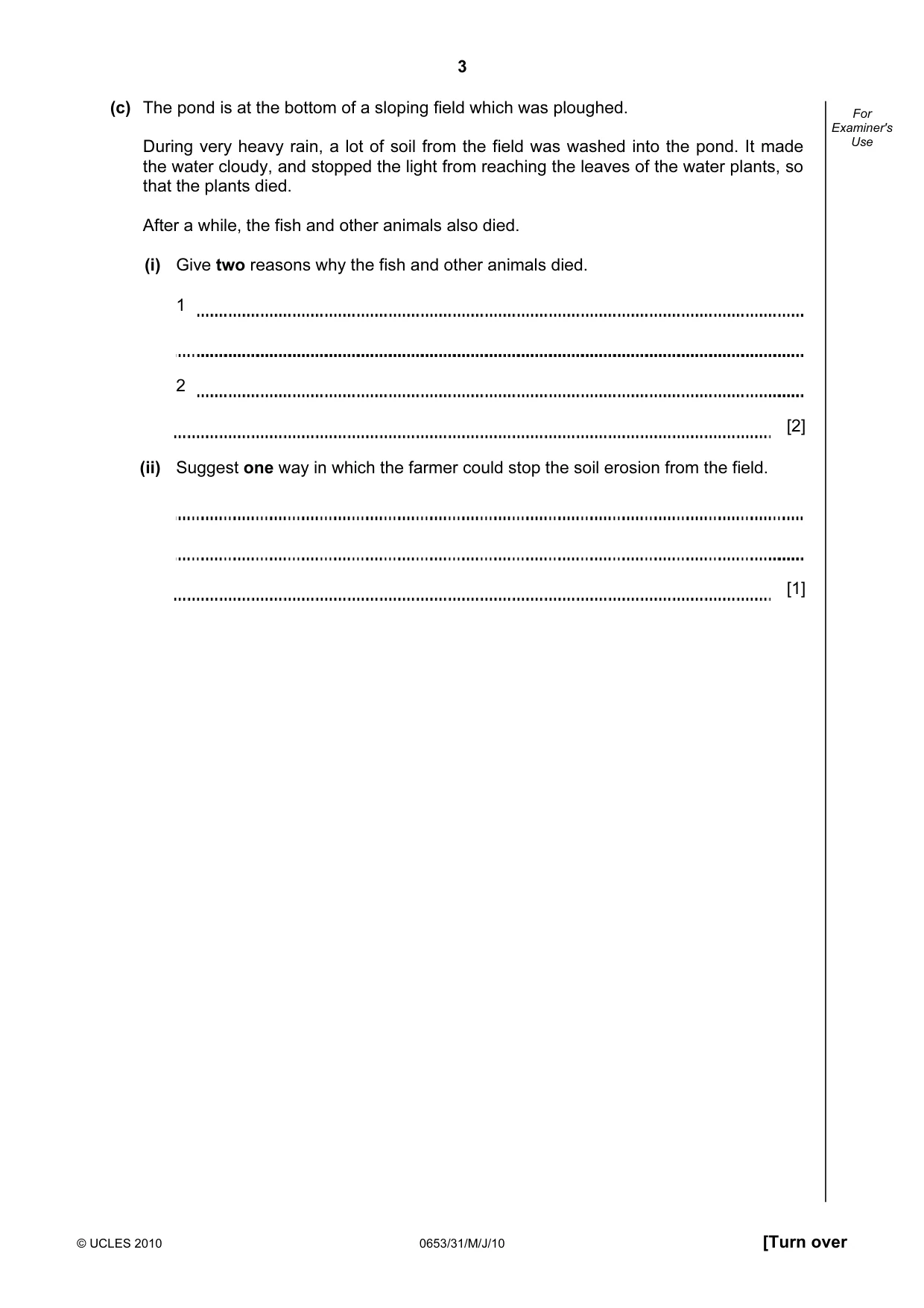 Cambridge IGCSE Science - Combined 0653 2010 May/June Paper 3 · Variant 1 question paper, page 3 of 24