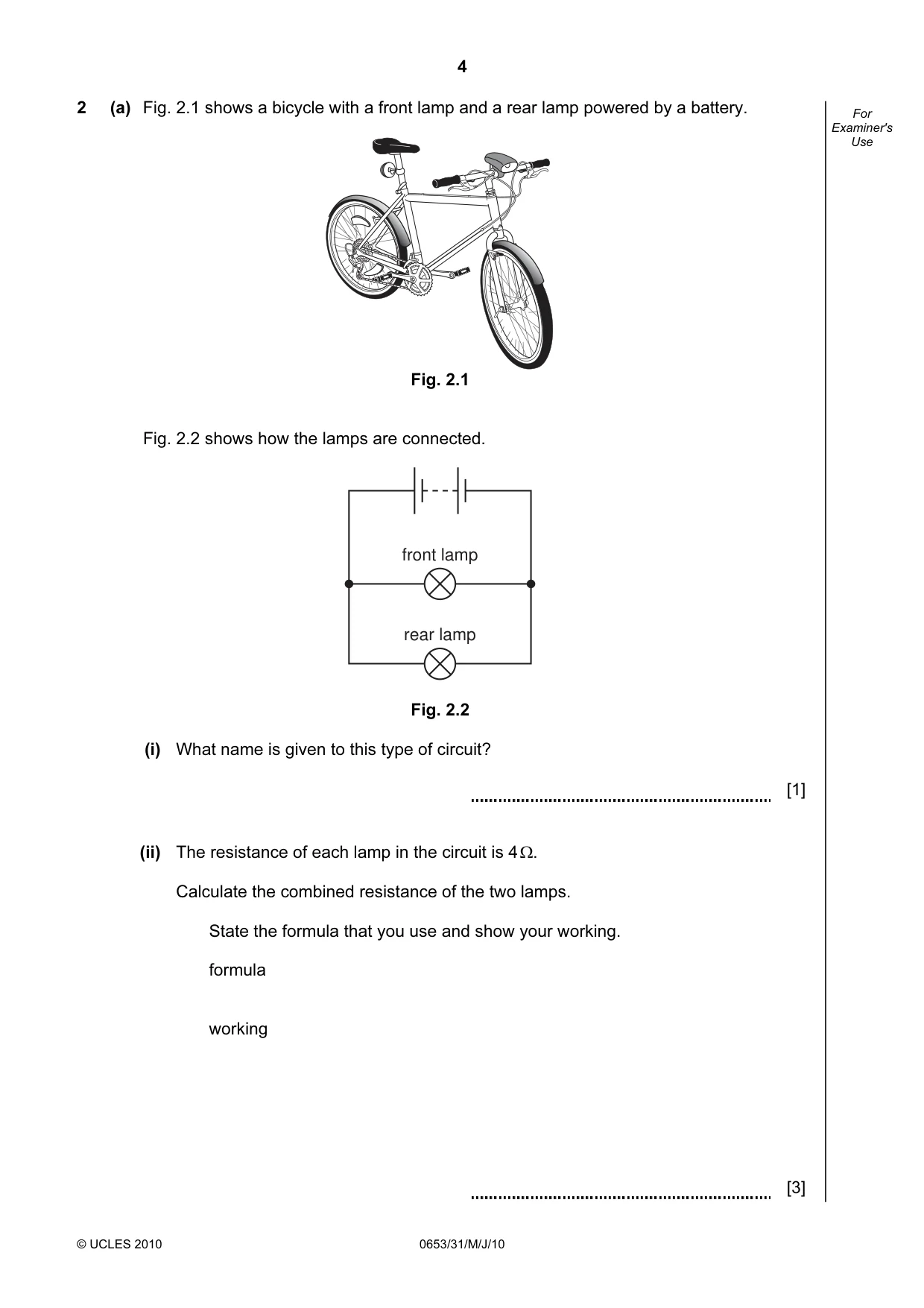 Cambridge IGCSE Science - Combined 0653 2010 May/June Paper 3 · Variant 1 question paper, page 4 of 24