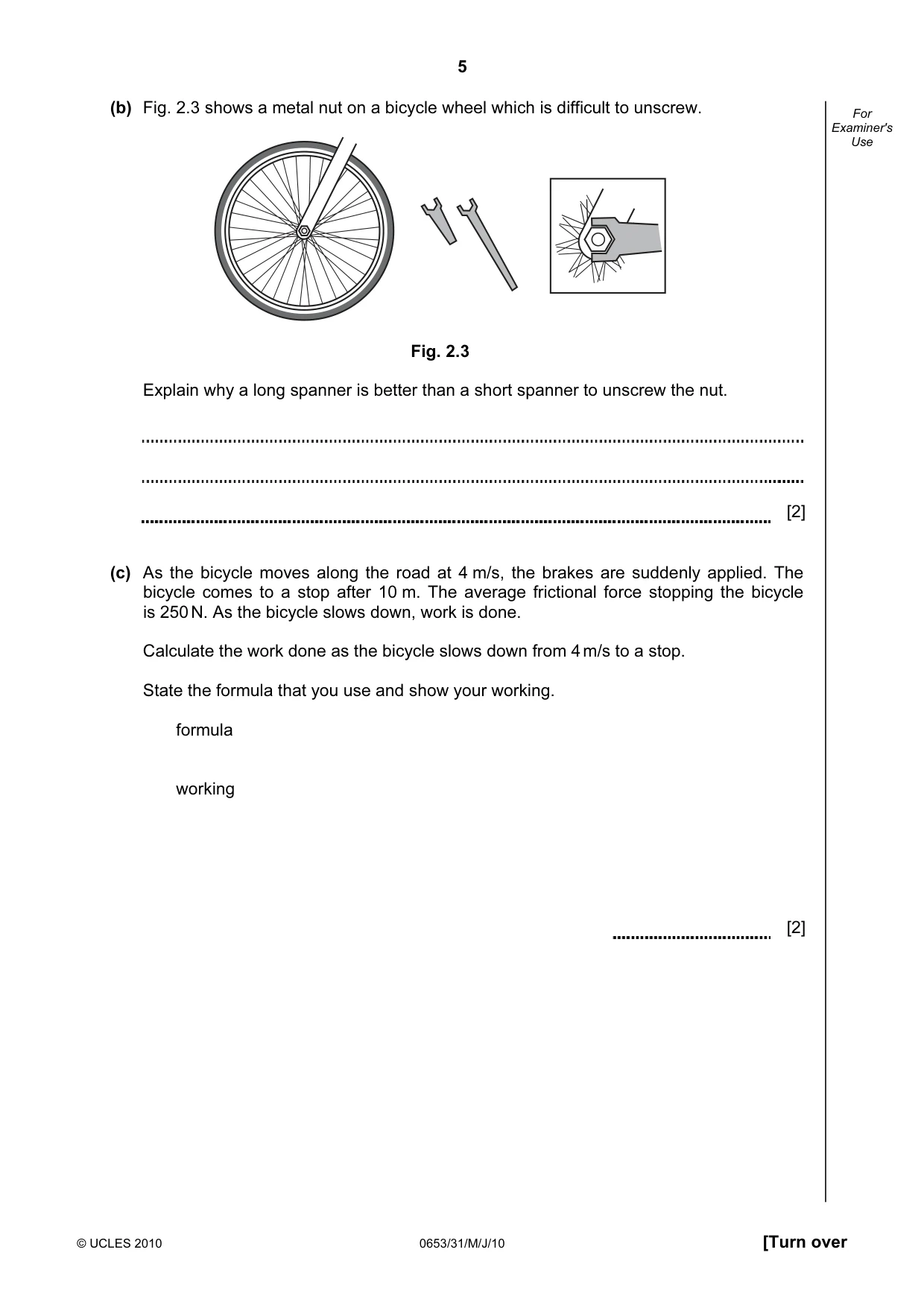 Cambridge IGCSE Science - Combined 0653 2010 May/June Paper 3 · Variant 1 question paper, page 5 of 24