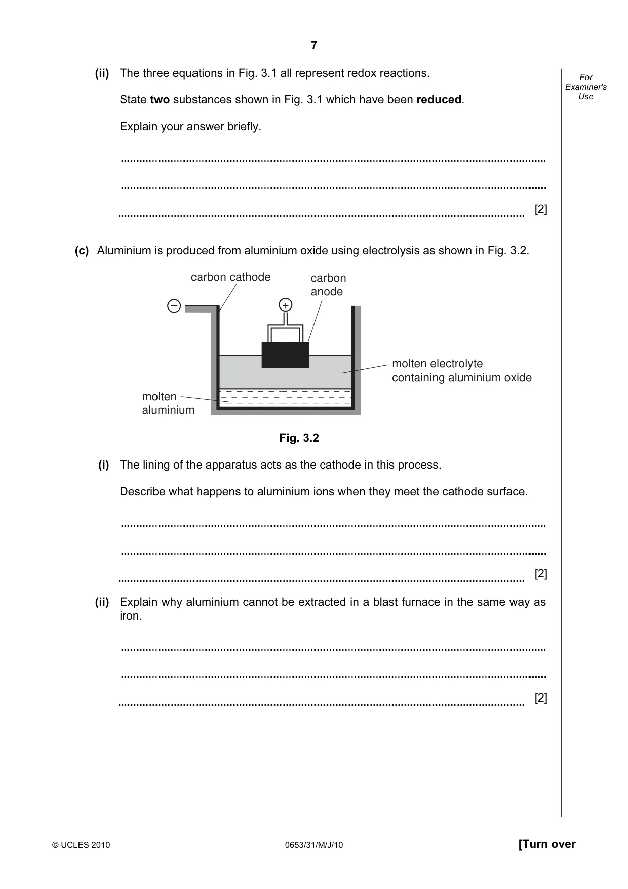 Cambridge IGCSE Science - Combined 0653 2010 May/June Paper 3 · Variant 1 question paper, page 7 of 24