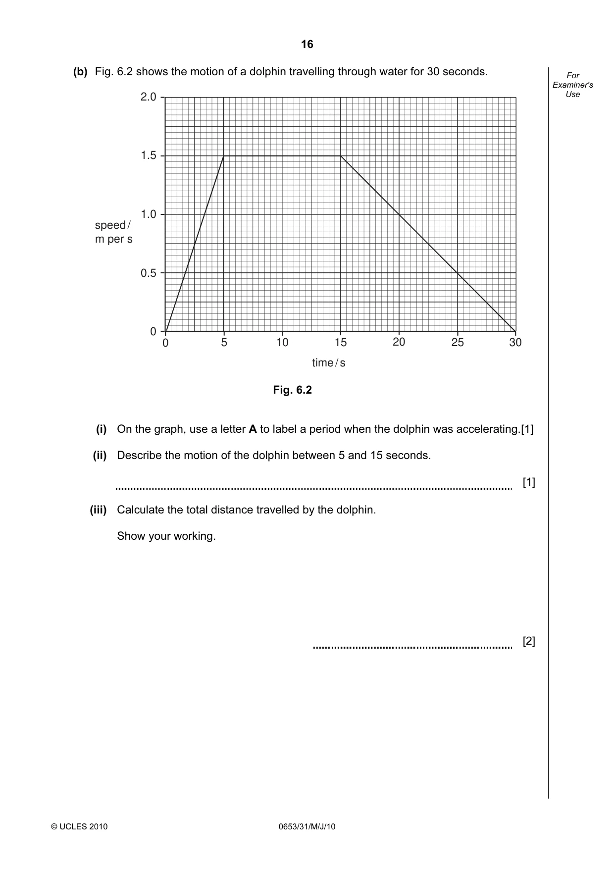 Cambridge IGCSE Science - Combined 0653 2010 May/June Paper 3 · Variant 1 question paper, page 16 of 24
