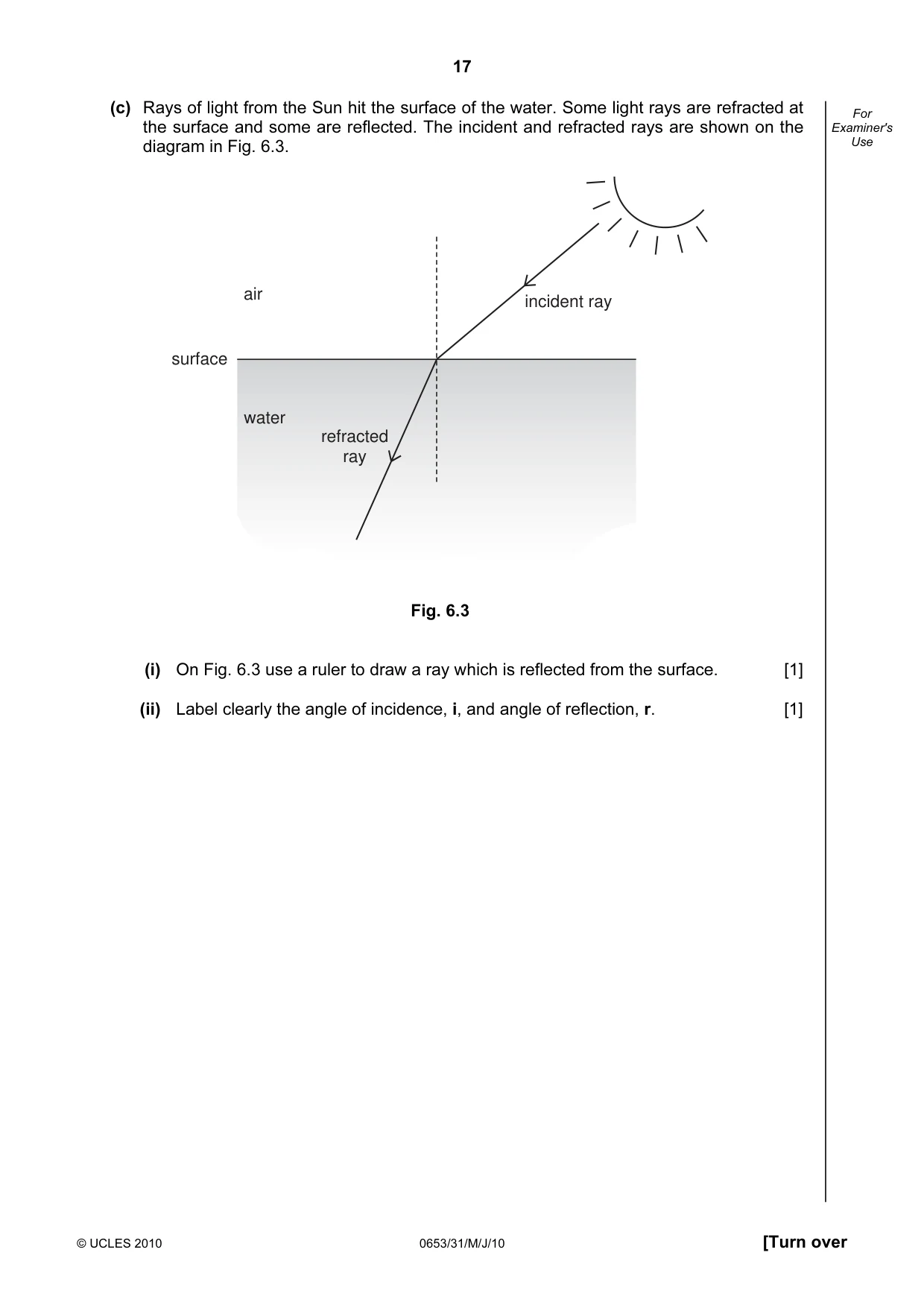 Cambridge IGCSE Science - Combined 0653 2010 May/June Paper 3 · Variant 1 question paper, page 17 of 24
