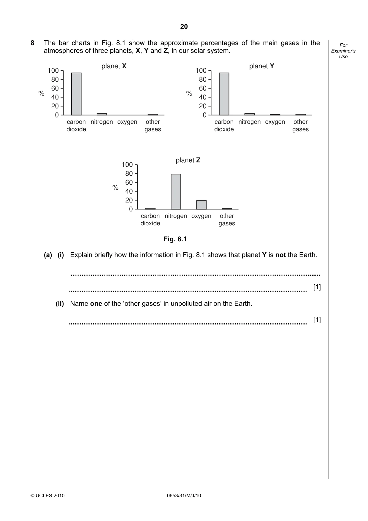 Cambridge IGCSE Science - Combined 0653 2010 May/June Paper 3 · Variant 1 question paper, page 20 of 24