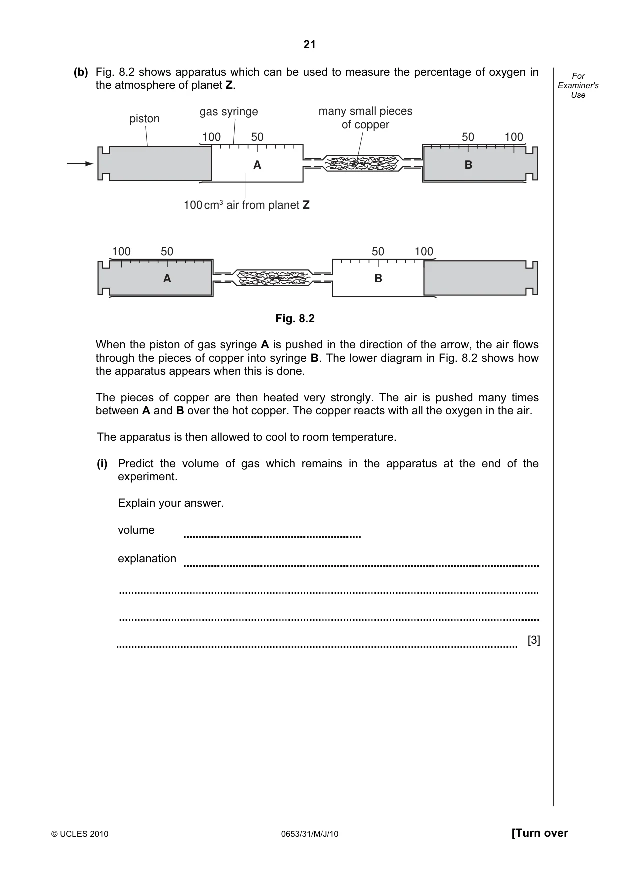 Cambridge IGCSE Science - Combined 0653 2010 May/June Paper 3 · Variant 1 question paper, page 21 of 24