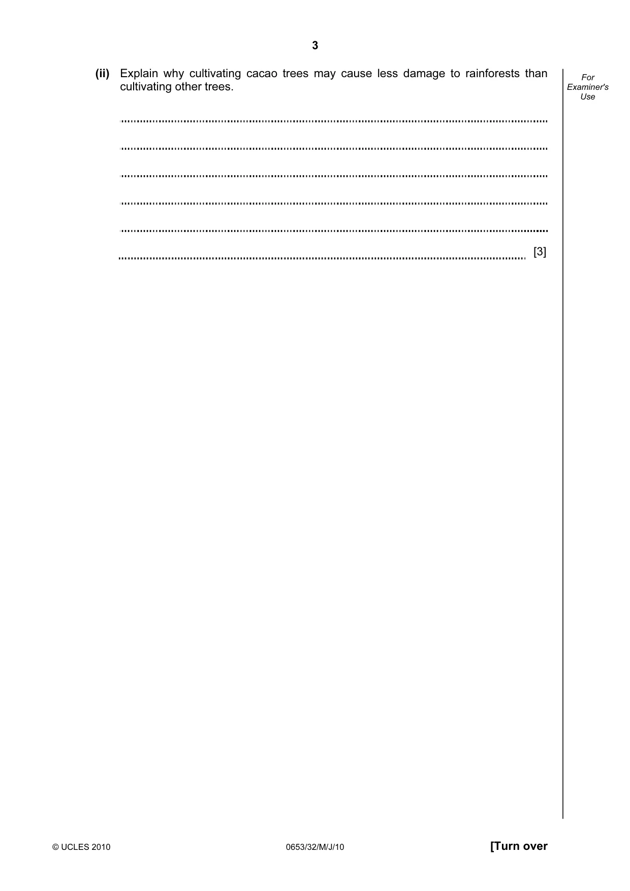 Cambridge IGCSE Science - Combined 0653 2010 May/June Paper 3 · Variant 2 question paper, page 3 of 20
