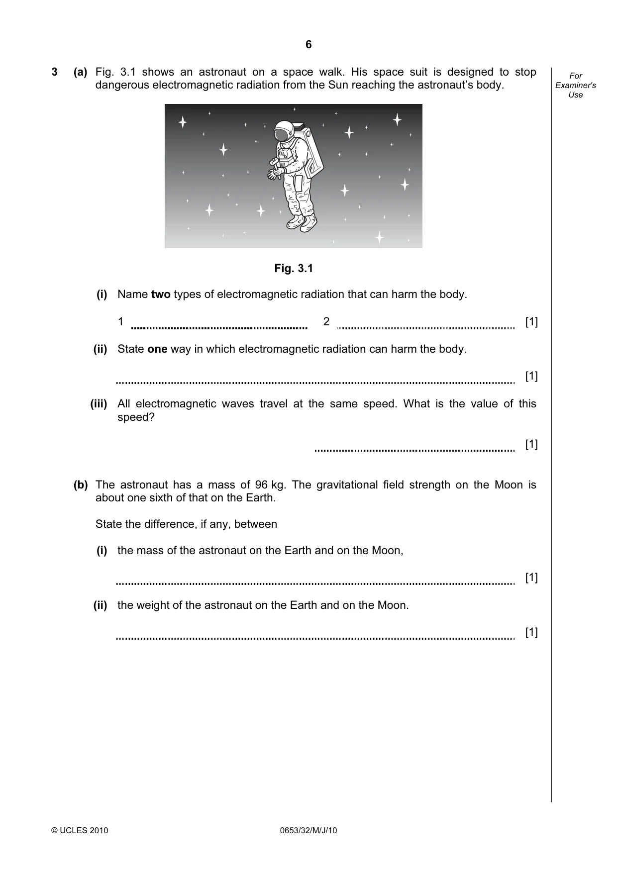 Cambridge IGCSE Science - Combined 0653 2010 May/June Paper 3 · Variant 2 question paper, page 6 of 20