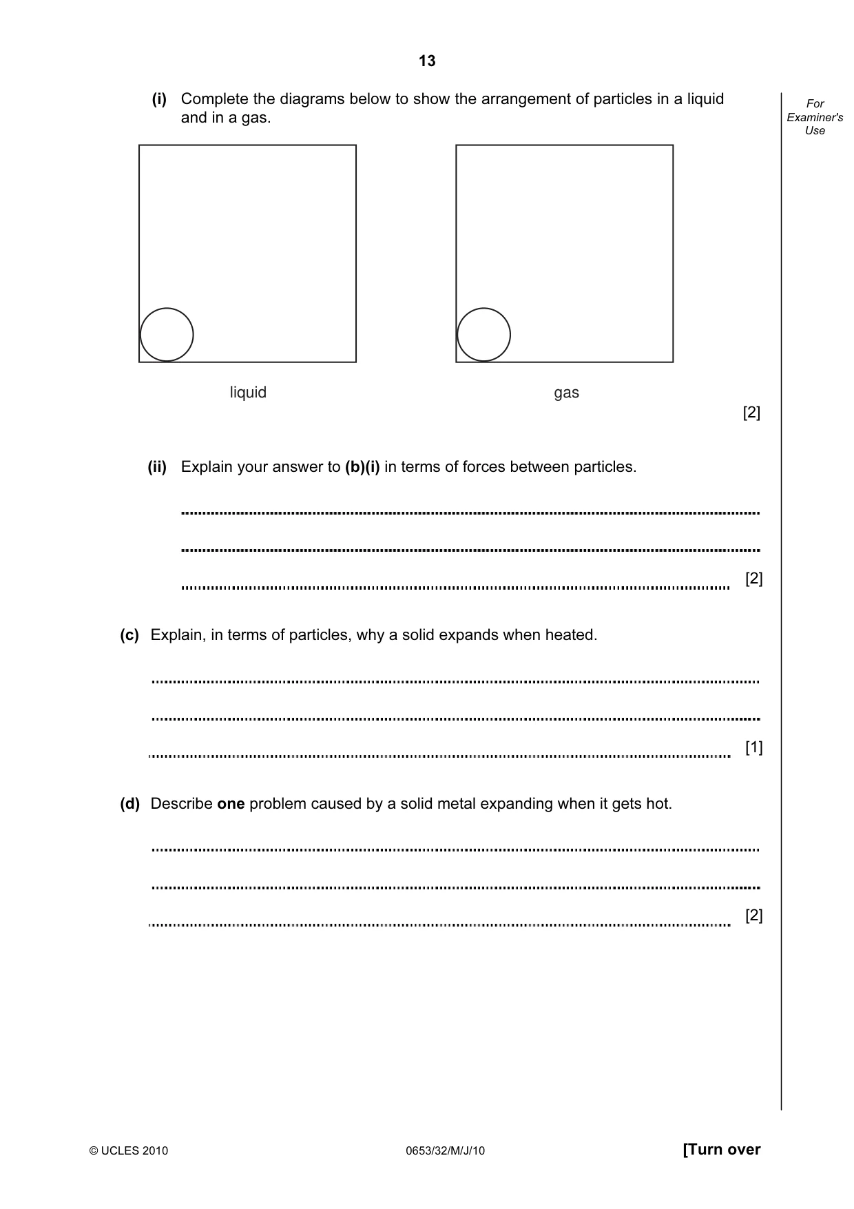 Cambridge IGCSE Science - Combined 0653 2010 May/June Paper 3 · Variant 2 question paper, page 13 of 20