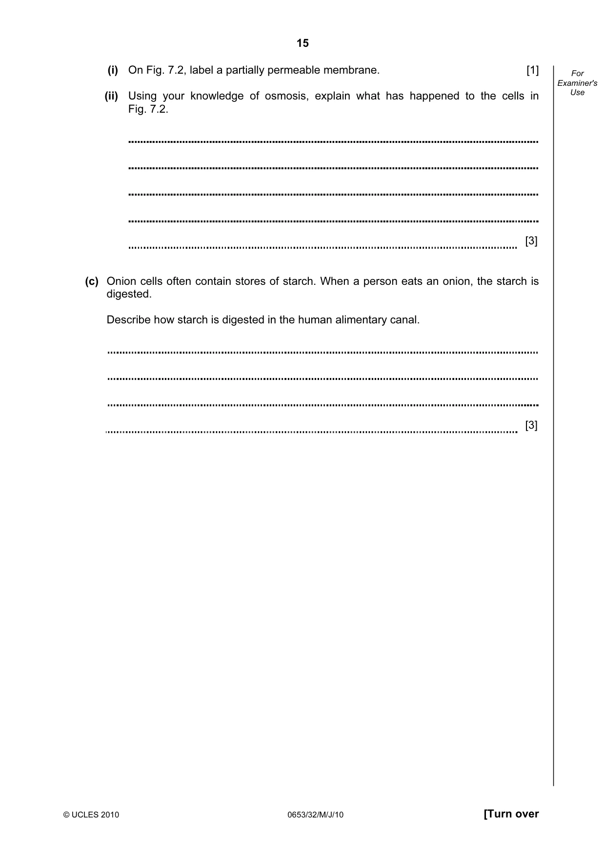 Cambridge IGCSE Science - Combined 0653 2010 May/June Paper 3 · Variant 2 question paper, page 15 of 20