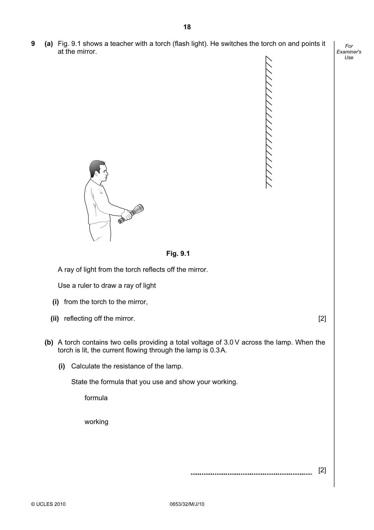 Cambridge IGCSE Science - Combined 0653 2010 May/June Paper 3 · Variant 2 question paper, page 18 of 20
