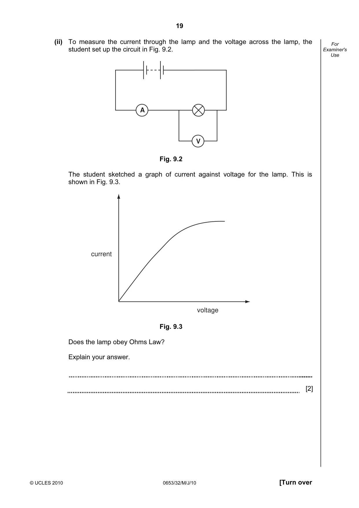 Cambridge IGCSE Science - Combined 0653 2010 May/June Paper 3 · Variant 2 question paper, page 19 of 20