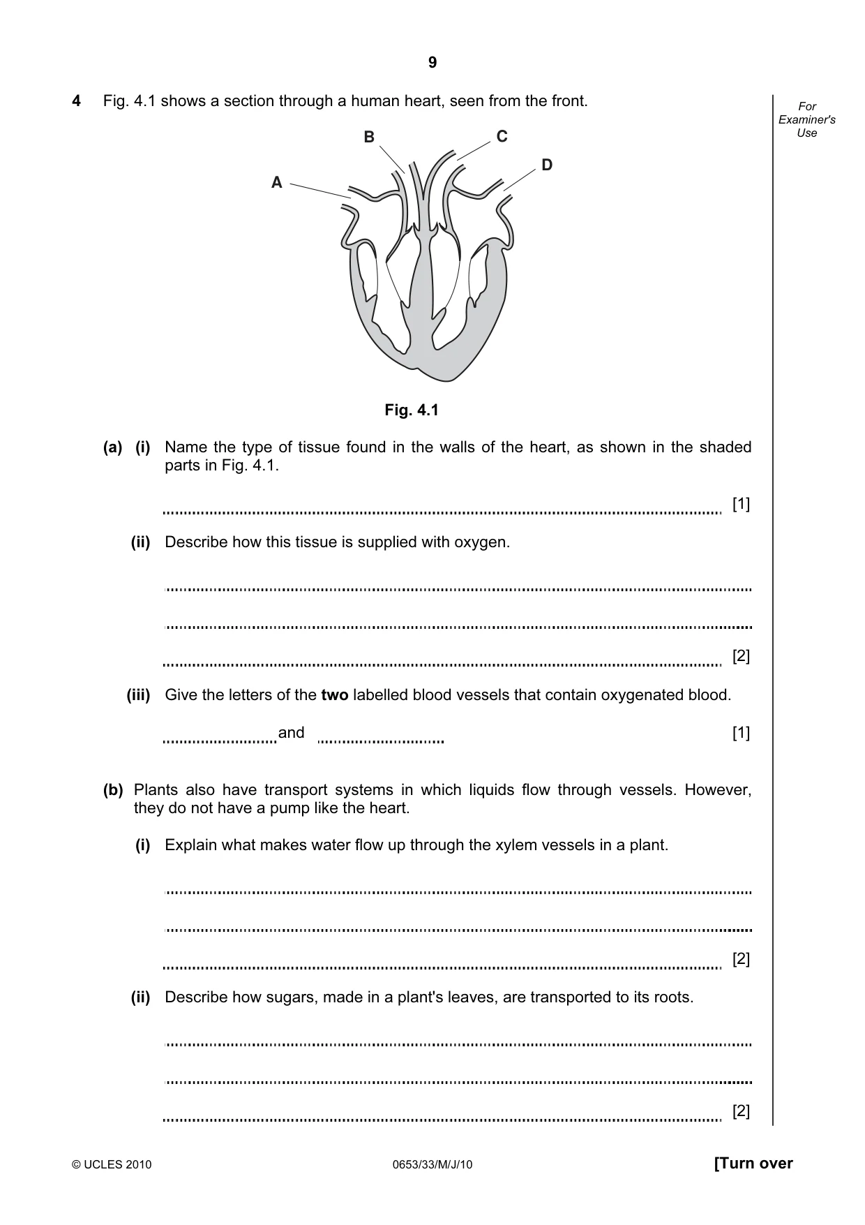 Cambridge IGCSE Science - Combined 0653 2010 May/June Paper 3 · Variant 3 question paper, page 9 of 20