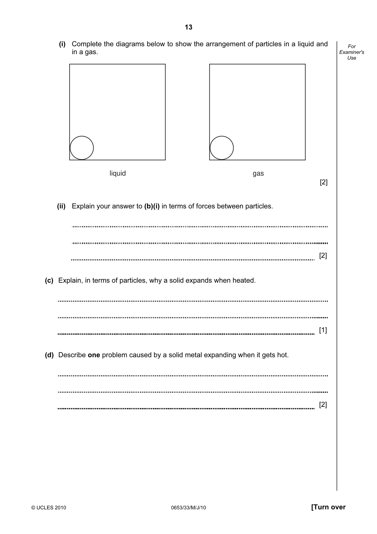 Cambridge IGCSE Science - Combined 0653 2010 May/June Paper 3 · Variant 3 question paper, page 13 of 20